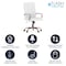 Flash Furniture White Leather Rose Gold Frame High Back Chair GO-2286H-WH-RSGLD-GG - alternate 4